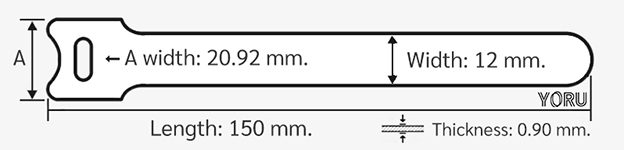 YORU สายรัดตีนตุ๊กแก Model YR150-12HCB