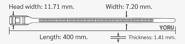 YORU เคเบิ้ลไทร์หัวเข็มขัด Model YR400-X8BCP