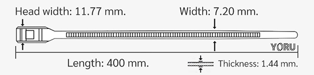 YORU เคเบิ้ลไทร์หัวเข็มขัด Model YR400-X8BCO